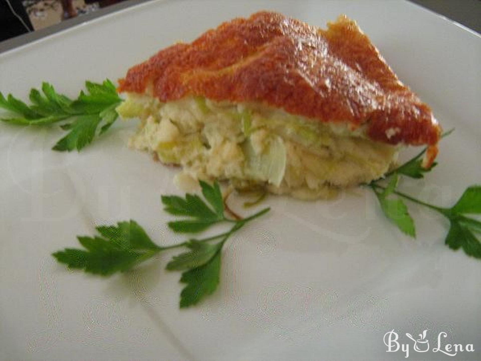 Leek, Egg and Cheese Pudding - ByLena.com