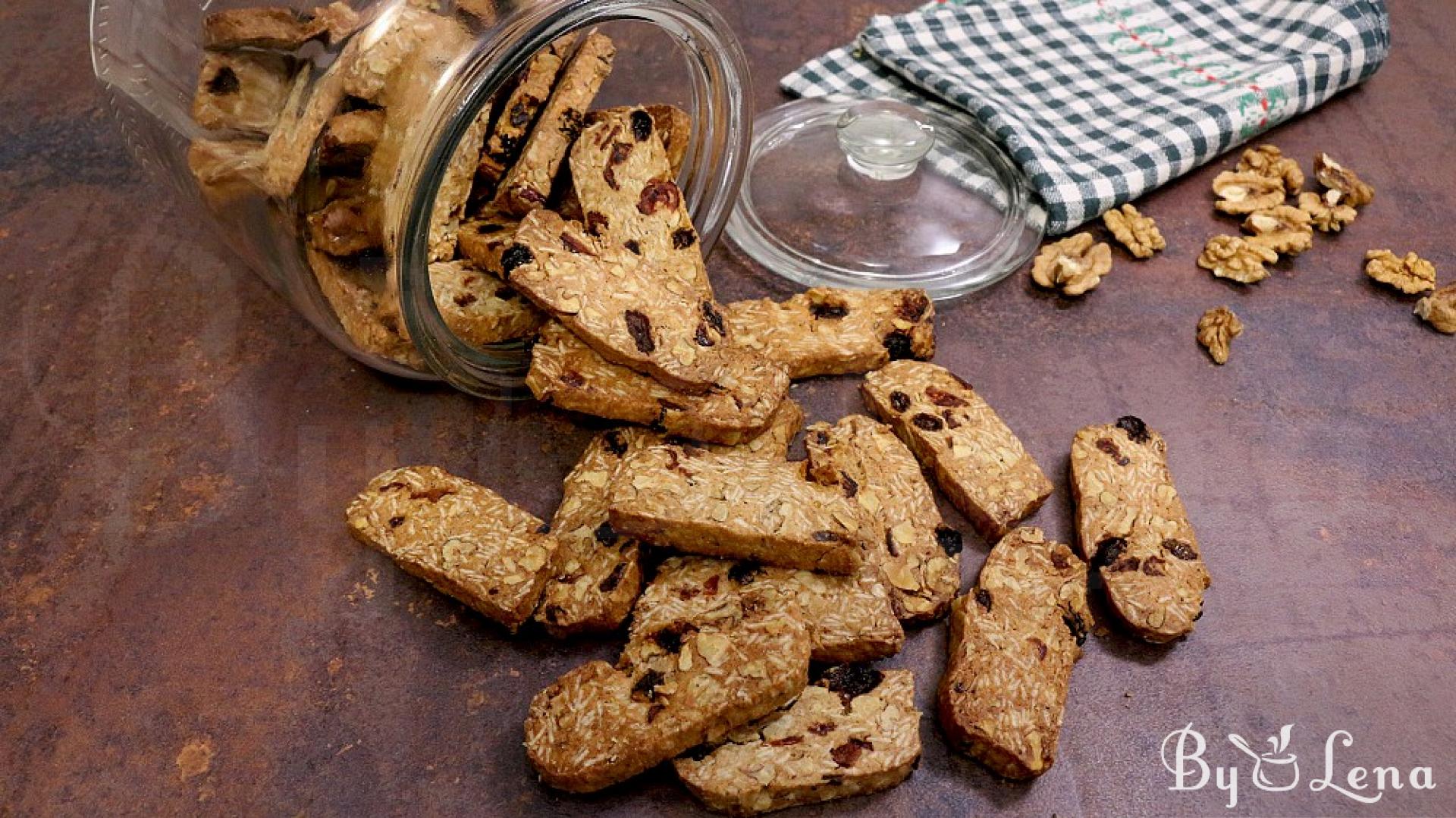 Easy Walnut Cranberry Oatmeal Cookies - ByLena.com