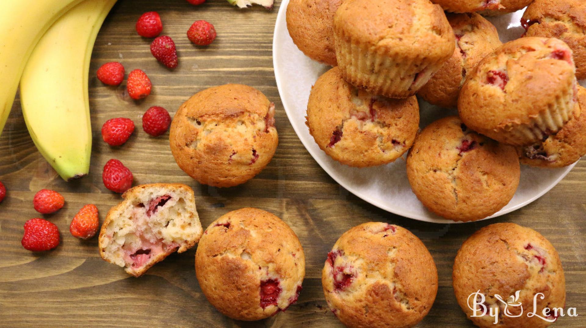 Perfectly Balanced Strawberry Banana Muffins Easy Homemade