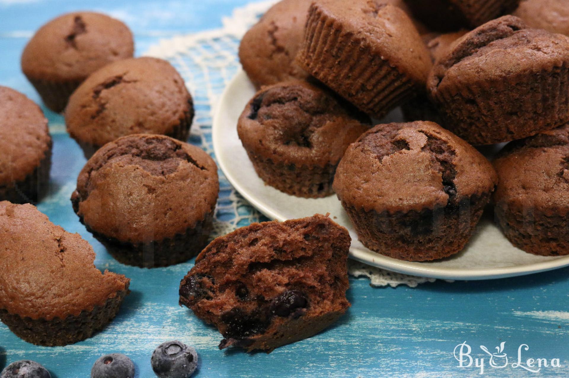 Irresistible Chocolate Blueberry Muffins Recipe - ByLena.com