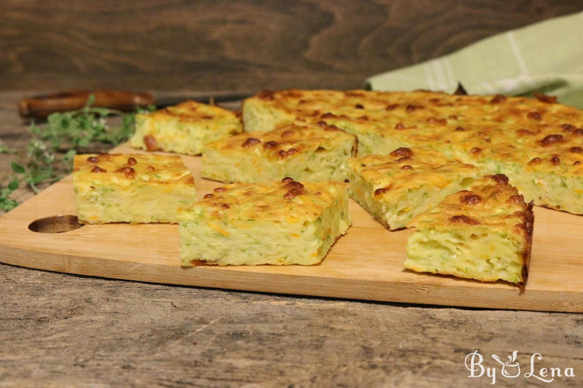 Savory Zucchini Cheese Bars - ByLena.com