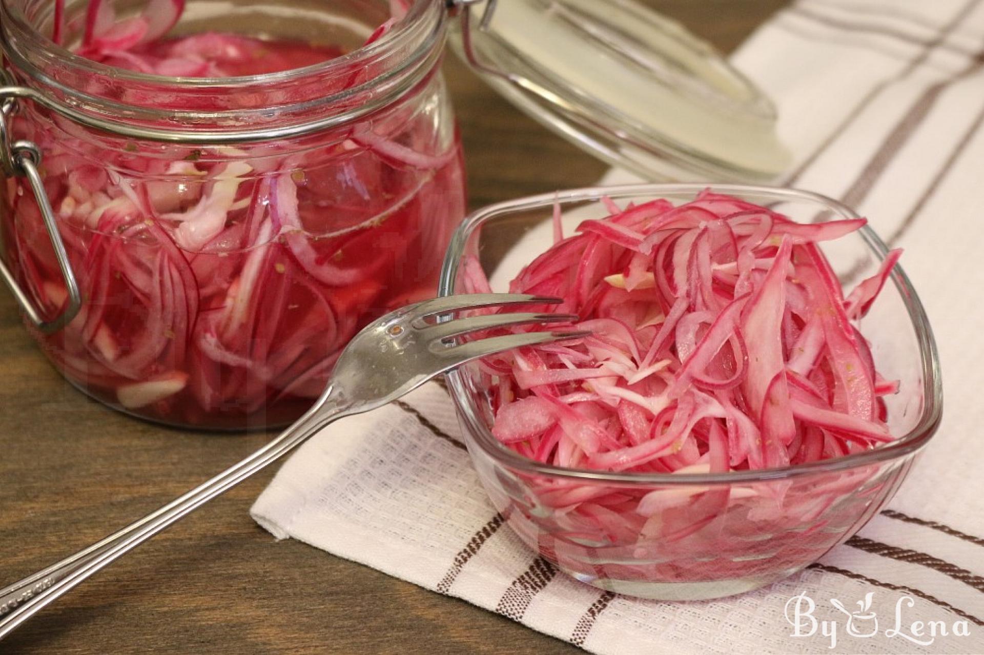Easy Pickled Red Onions - ByLena.com