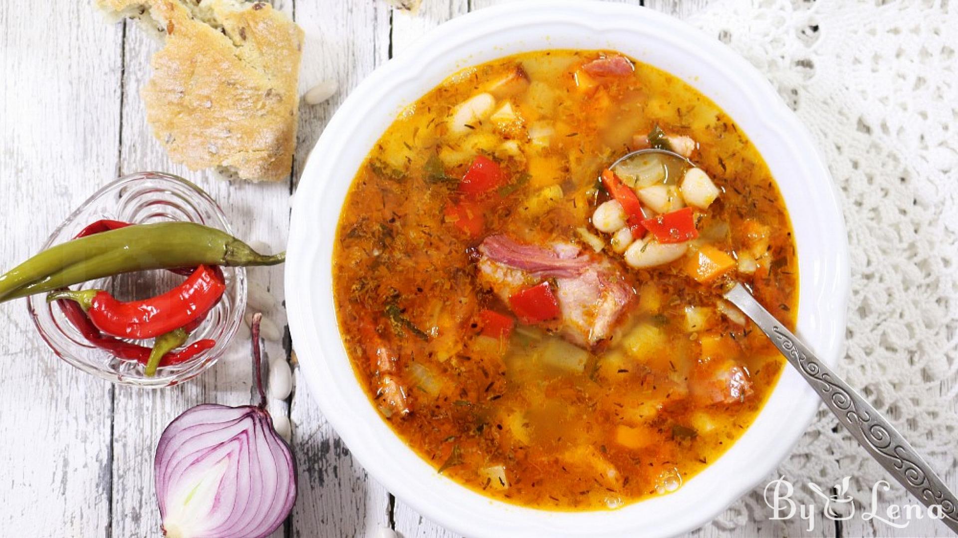 Easy Ham and Bean Soup - ByLena.com