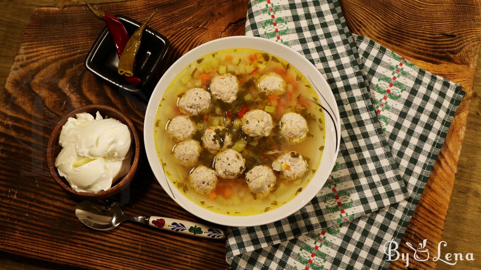 Romanian Meatball Soup - ByLena.com