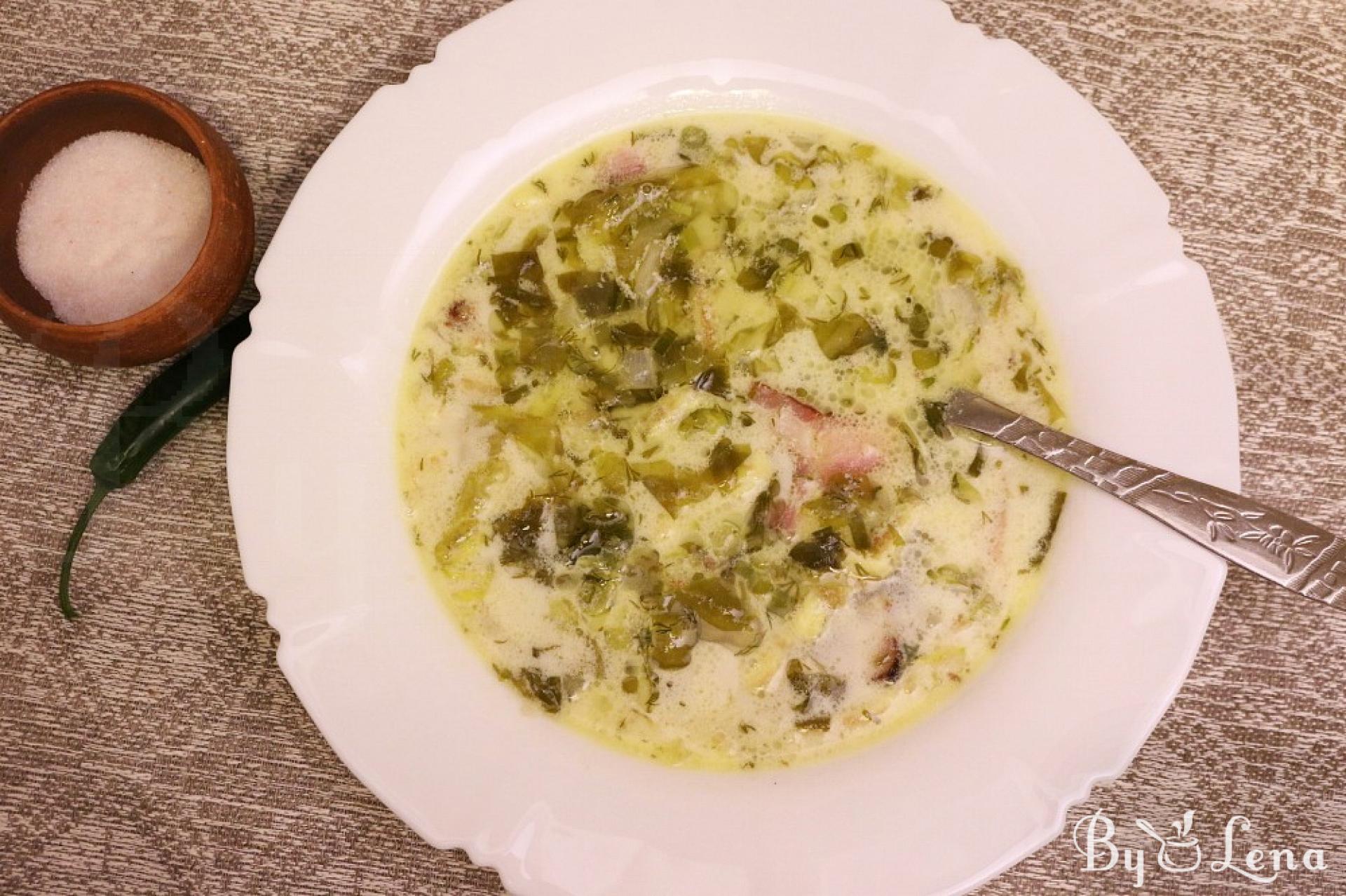 Smoked Ham and Lettuce Soup - ByLena.com