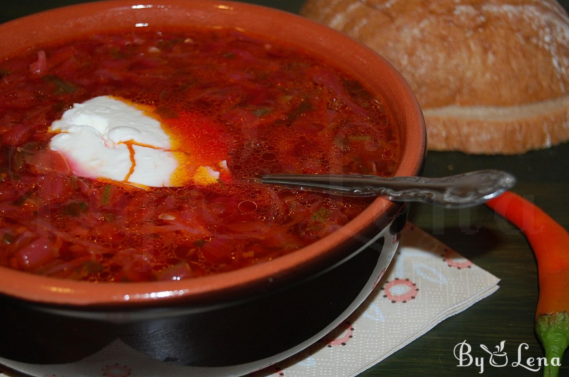 Beet and Lentil Soup - ByLena.com