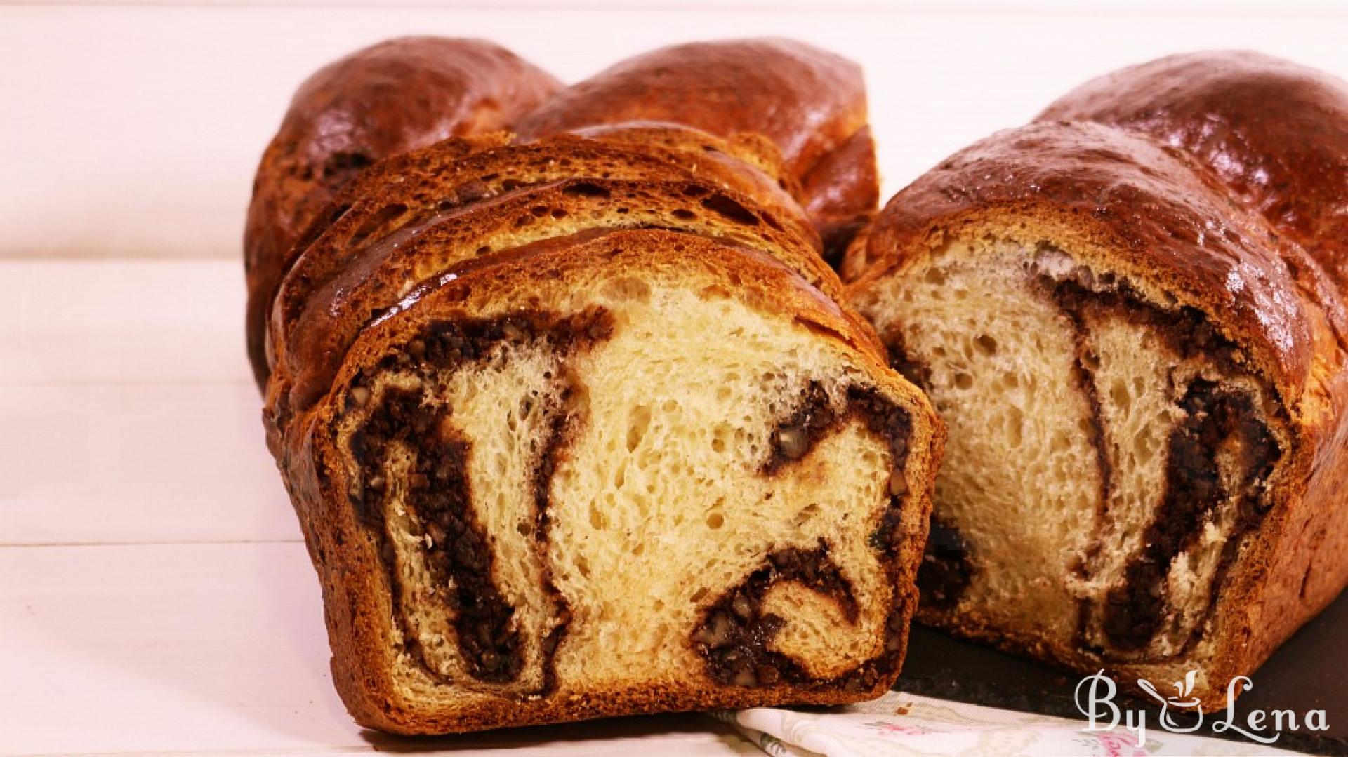 Chocolate Walnut Swirl Bread - ByLena.com
