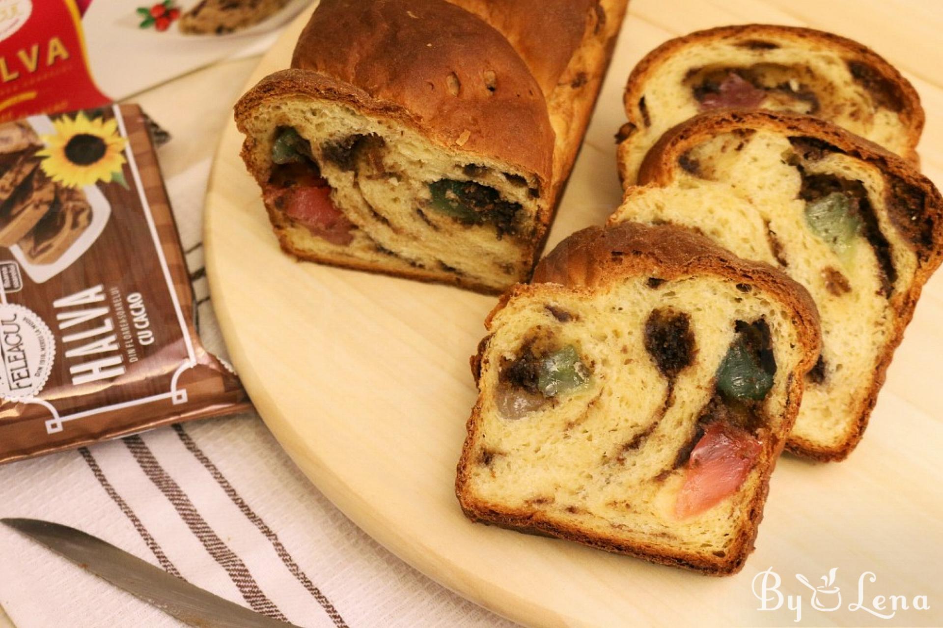Vegan Sweet Bread with Halva and Turkish Delight - ByLena.com