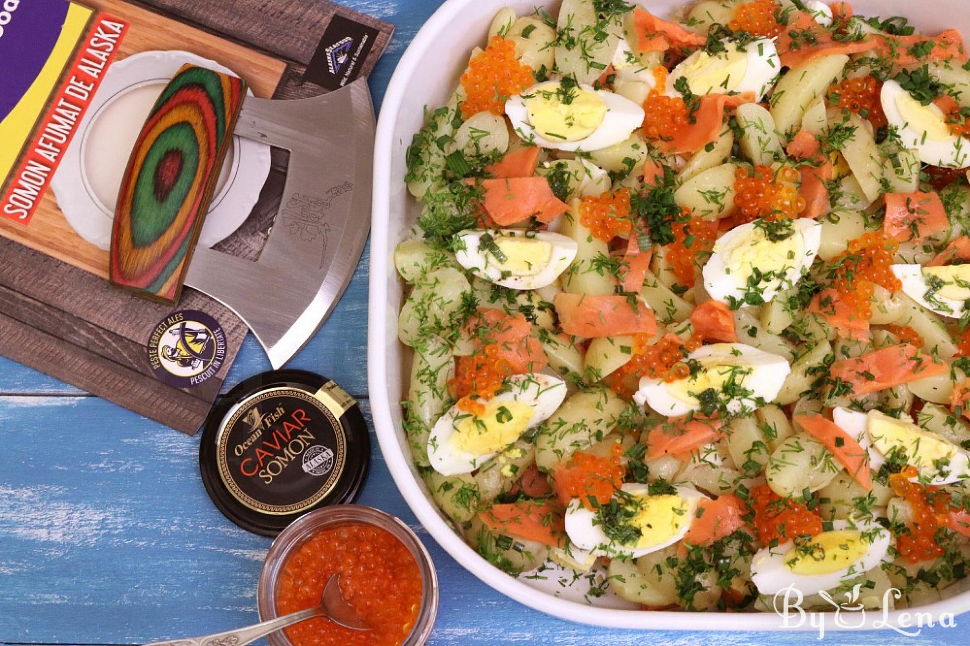 Potato salad with smoked salmon, with PICTURES on STEPS - ByLena.com
