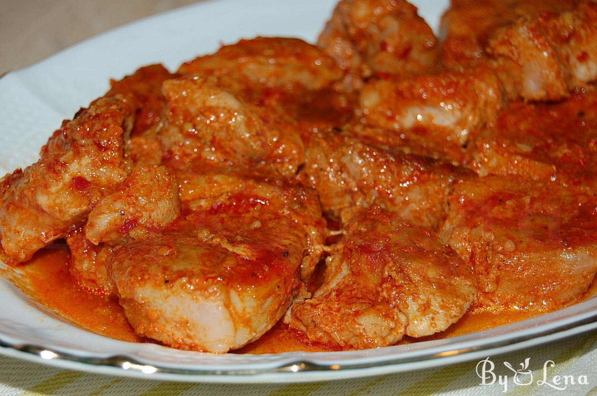 Oven Baked Pork Steak with Garlic and Tomatoes - ByLena.com