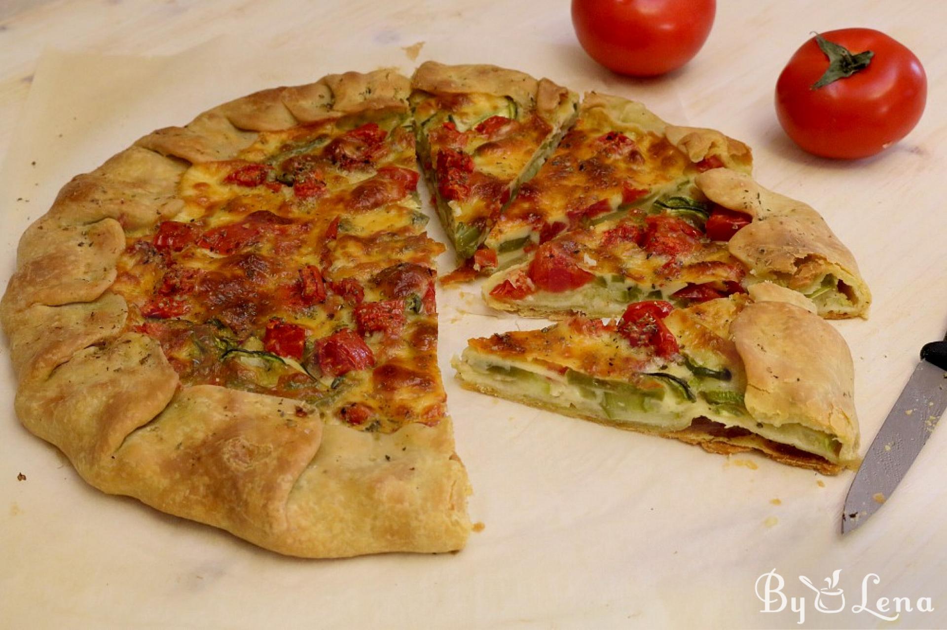 Zucchini and Yellow Cheese Galette - ByLena.com