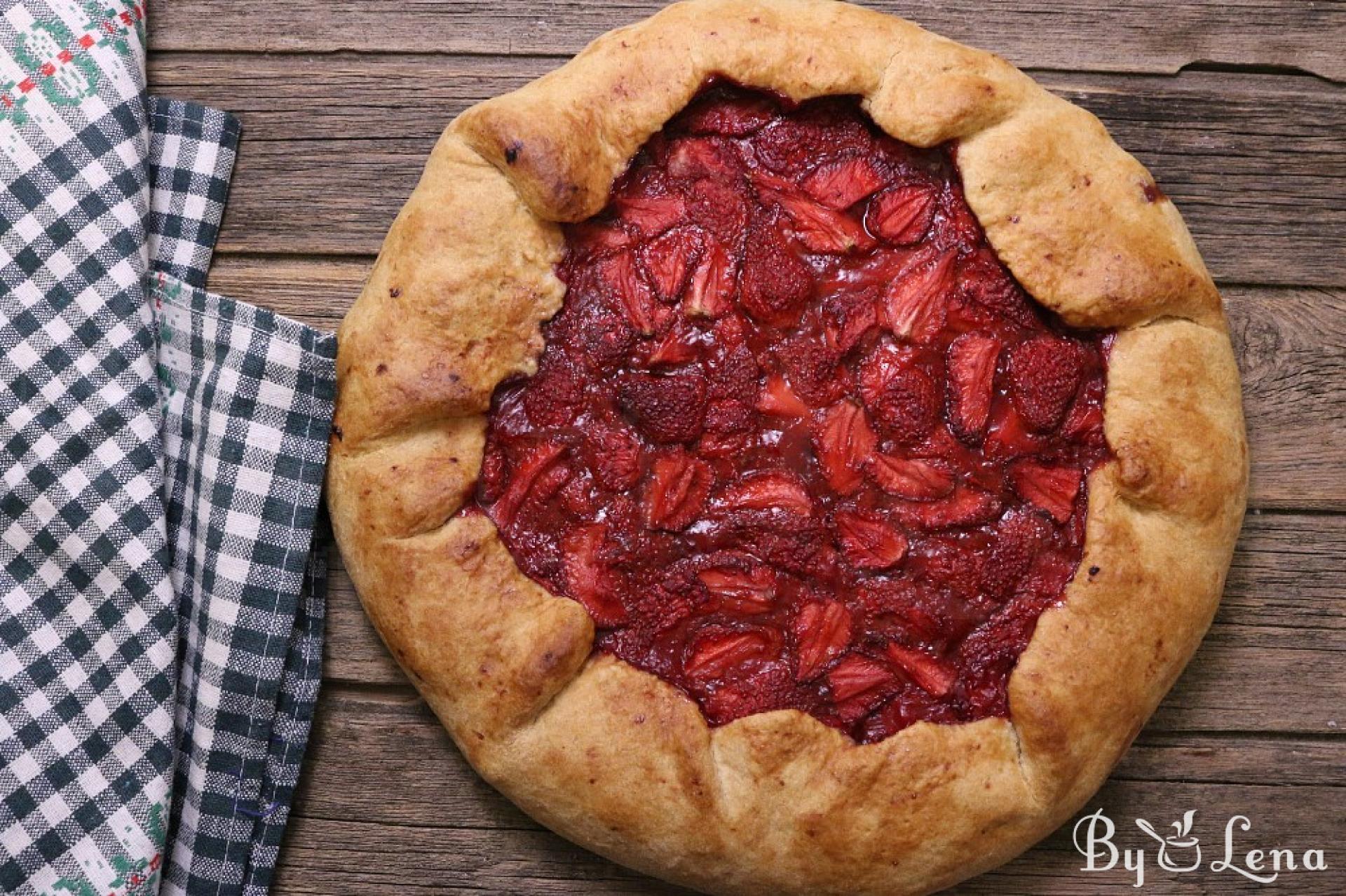 Vegan Strawberry Galette - ByLena.com