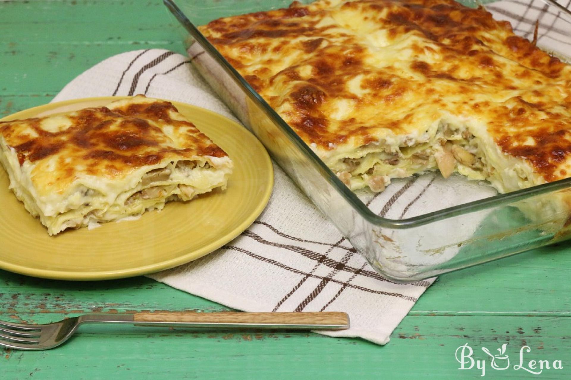 Chicken and Mushroom Lasagna - ByLena.com