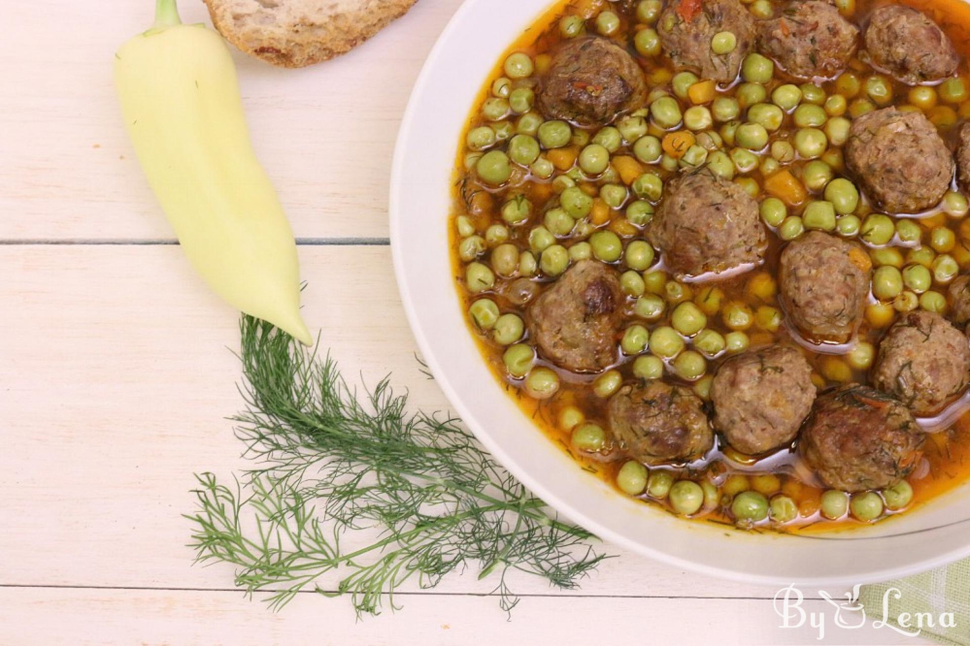 Meatball Pea Stew - ByLena.com