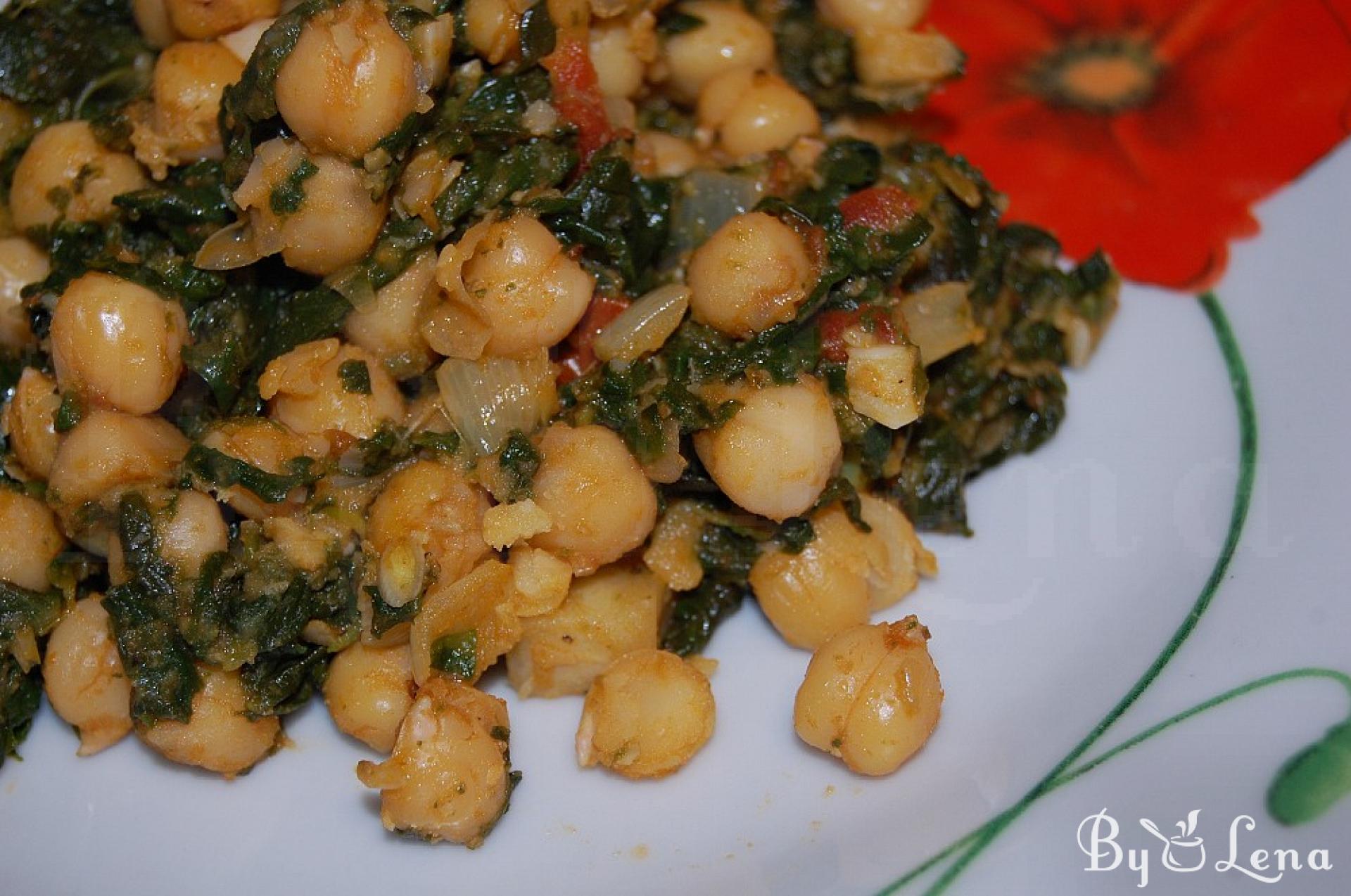 Chickpeas with Spinach - Easy and Healthy Recipe - ByLena.com