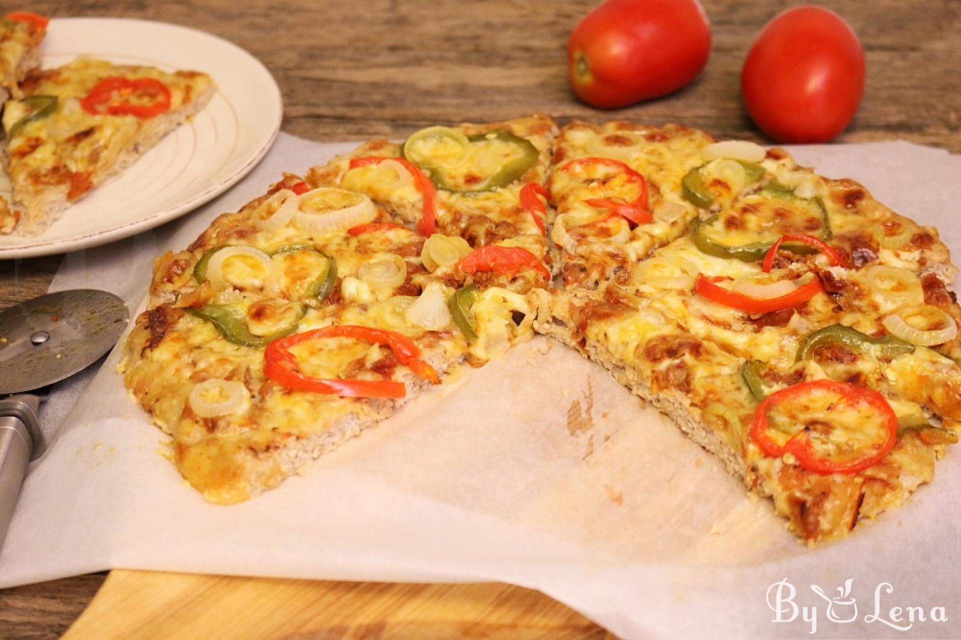 Meat Crust Pizza - Meatza step by step - ByLena.com