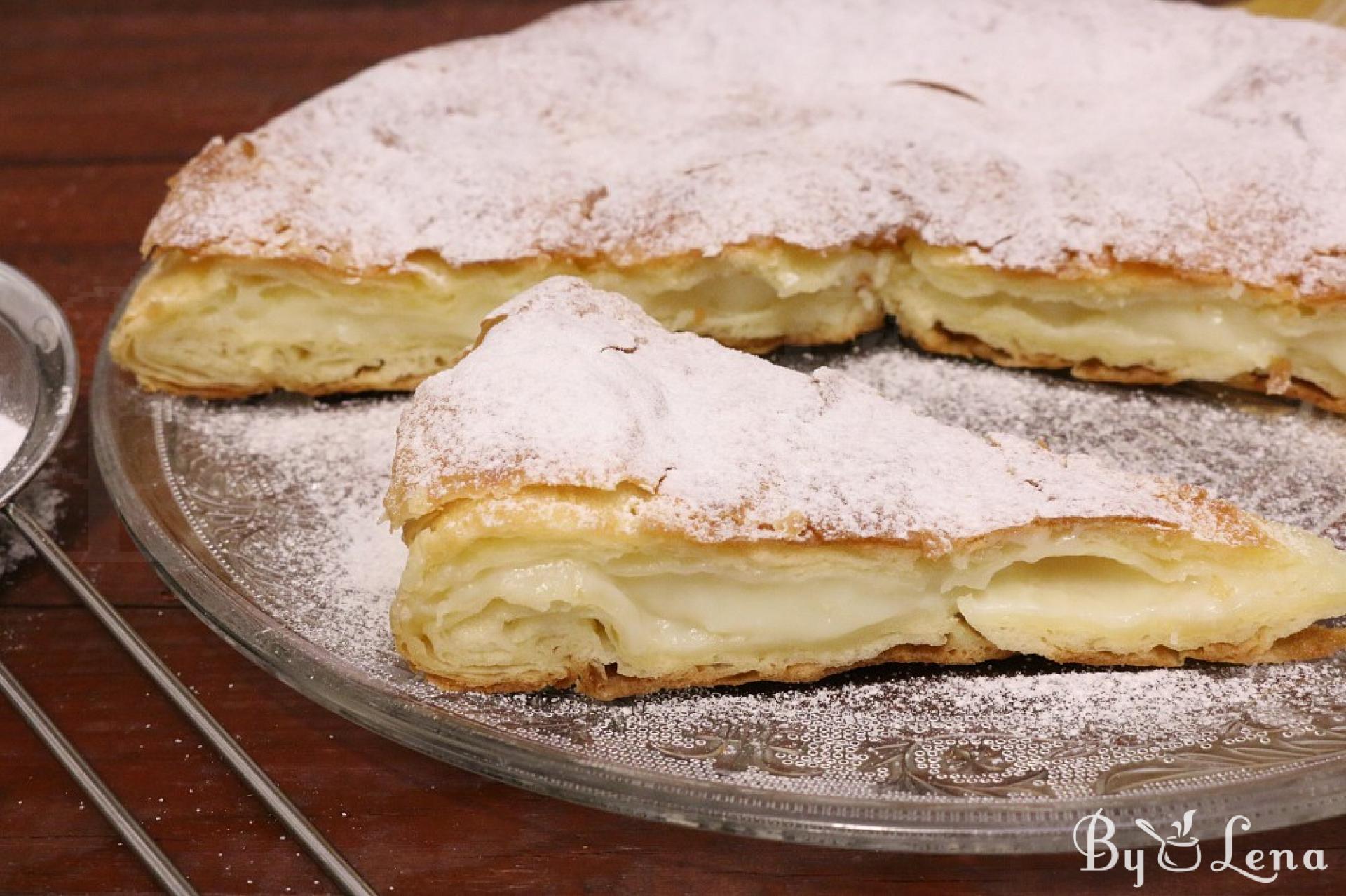 Feteer Meshaltet with Vanilla Custard - ByLena.com