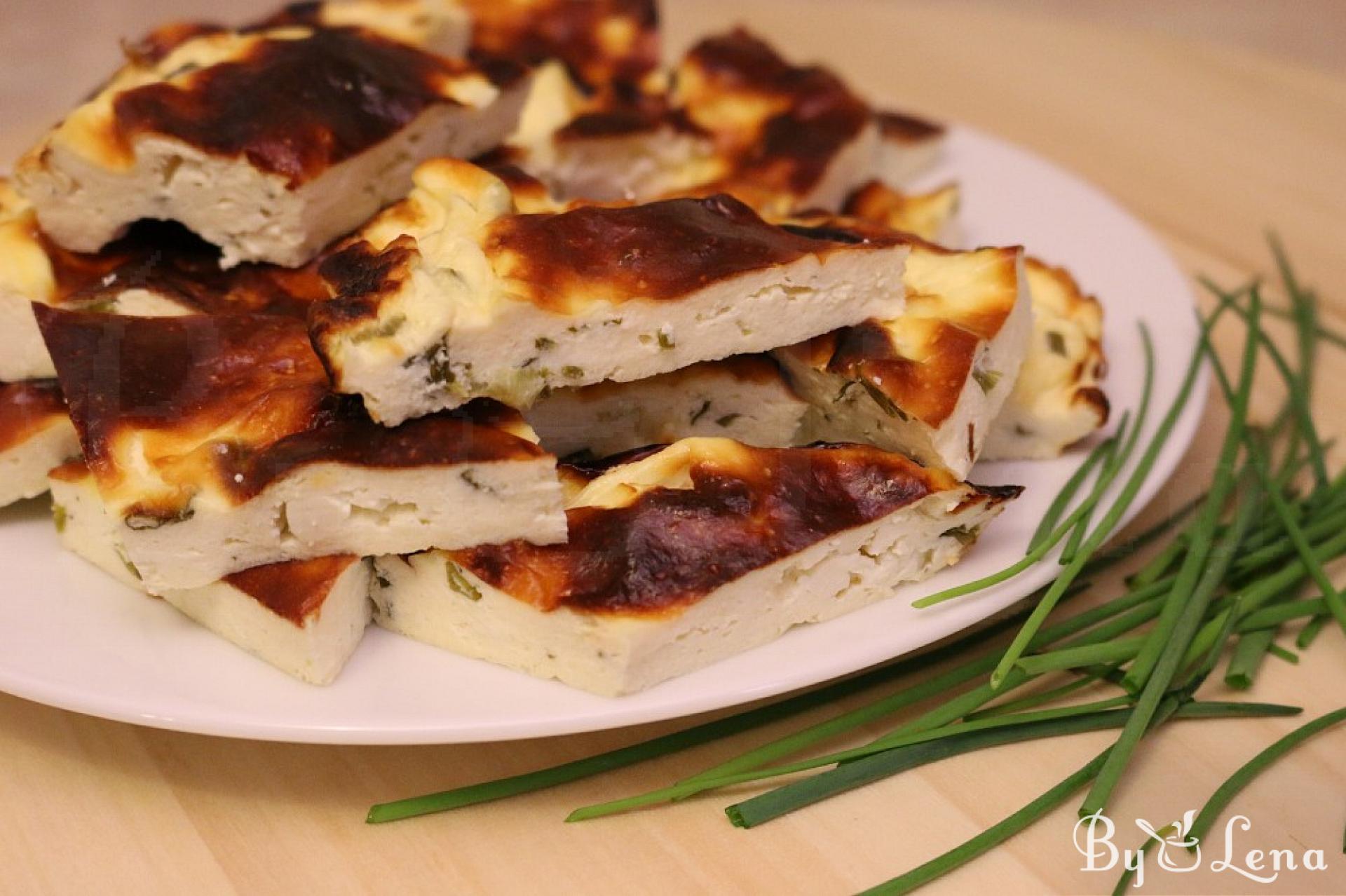 Low Carb Savory Cheese and Greens Pie - ByLena.com