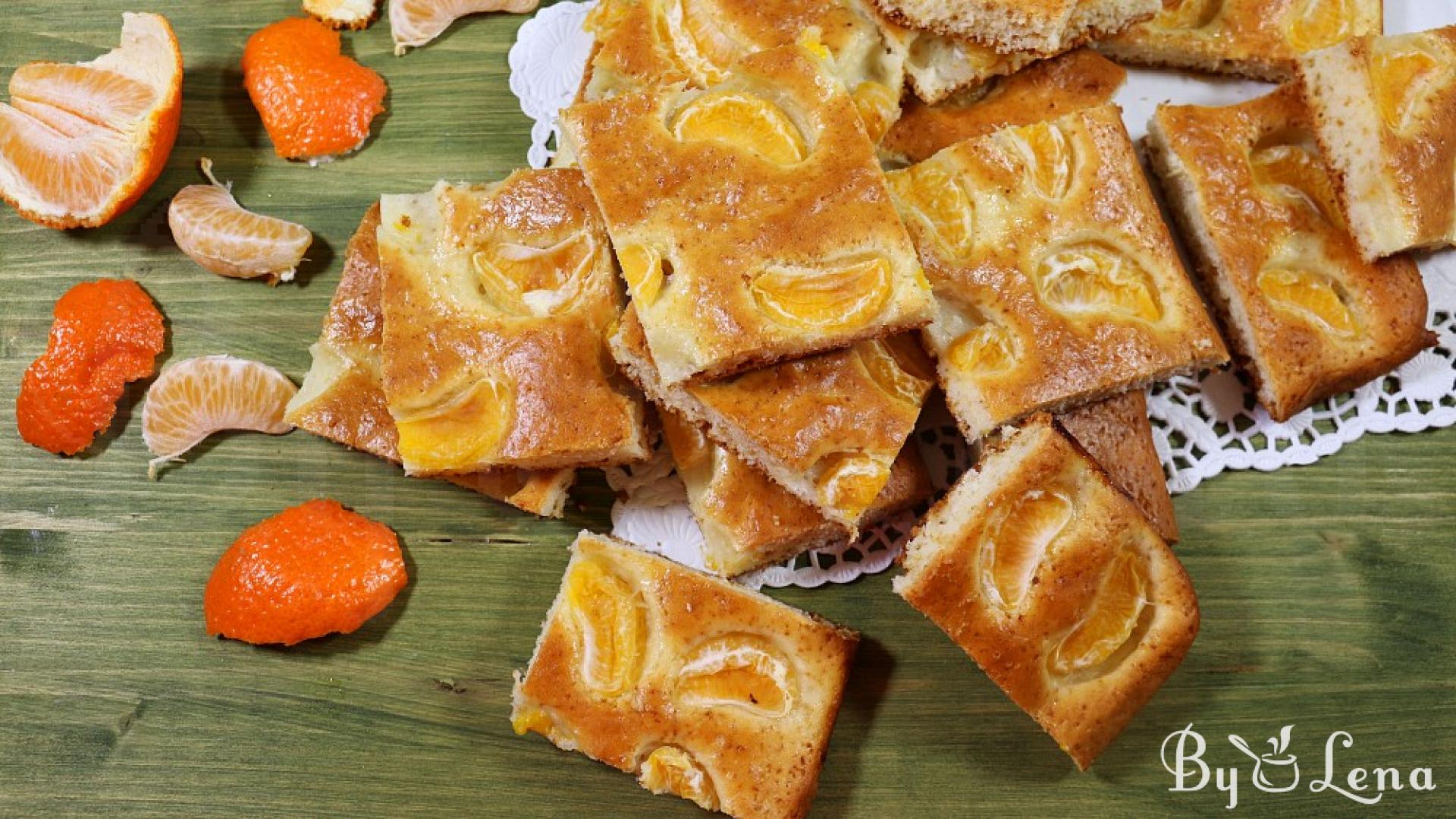 Easy Mandarin Sheetcake - ByLena.com