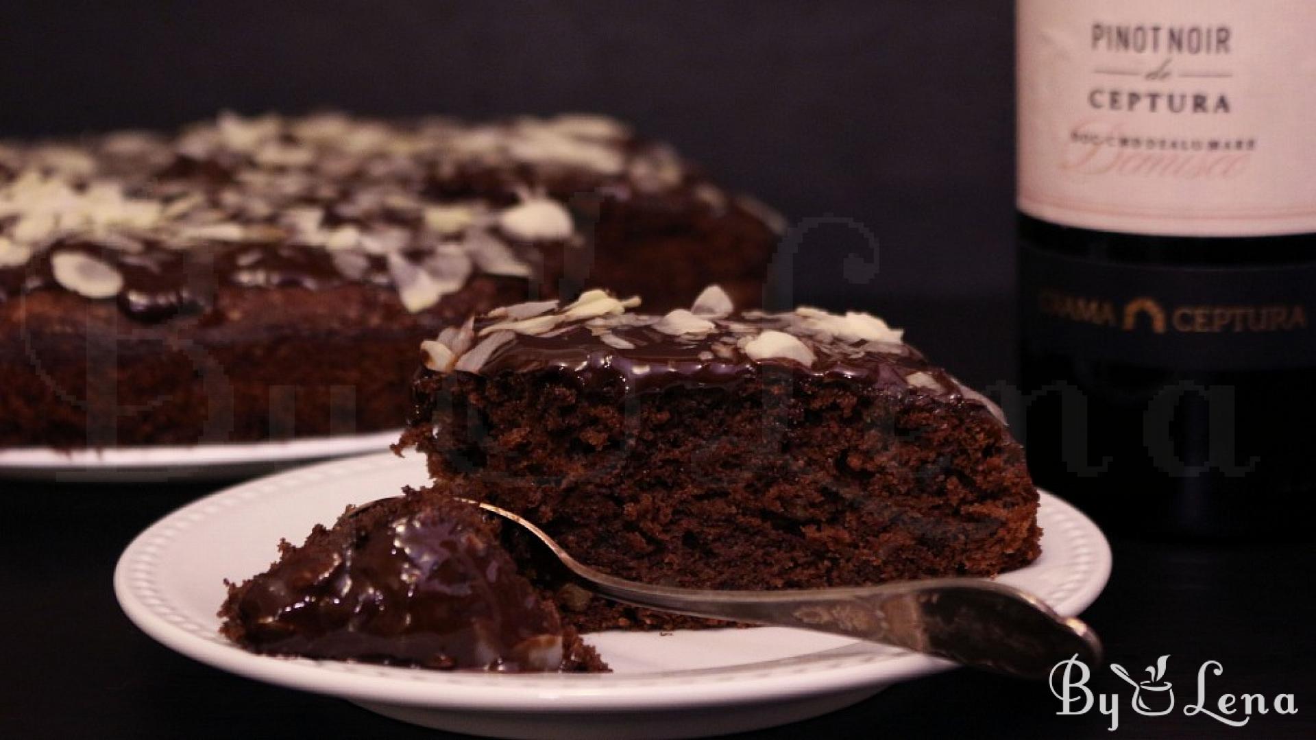 Red Wine Chocolate Cake - ByLena.com