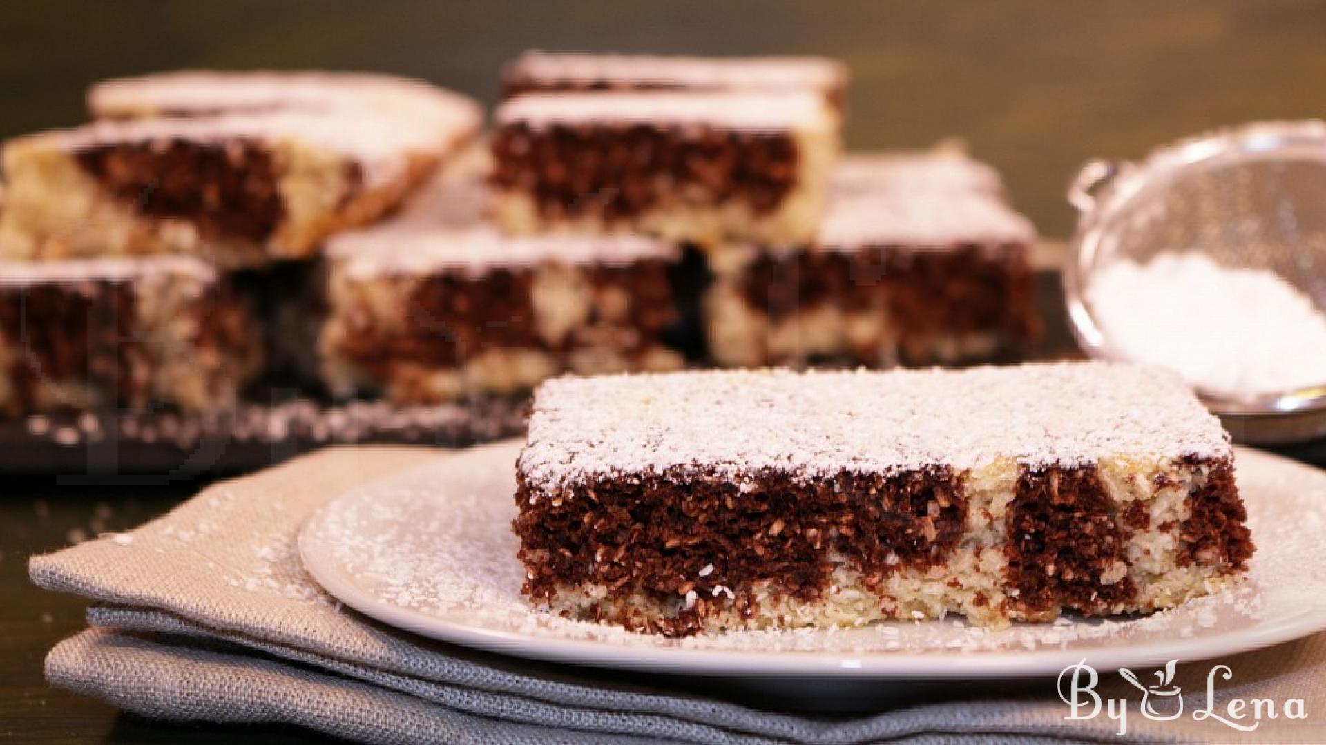 Vegan Chocolate Coconut Slices - ByLena.com