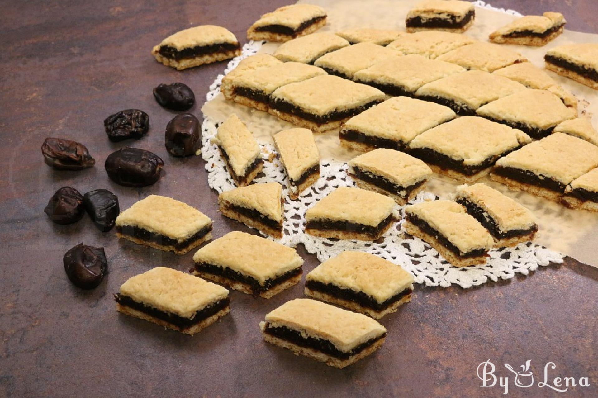 Date Squares or Easy Maamoul Mad with Dates - ByLena.com