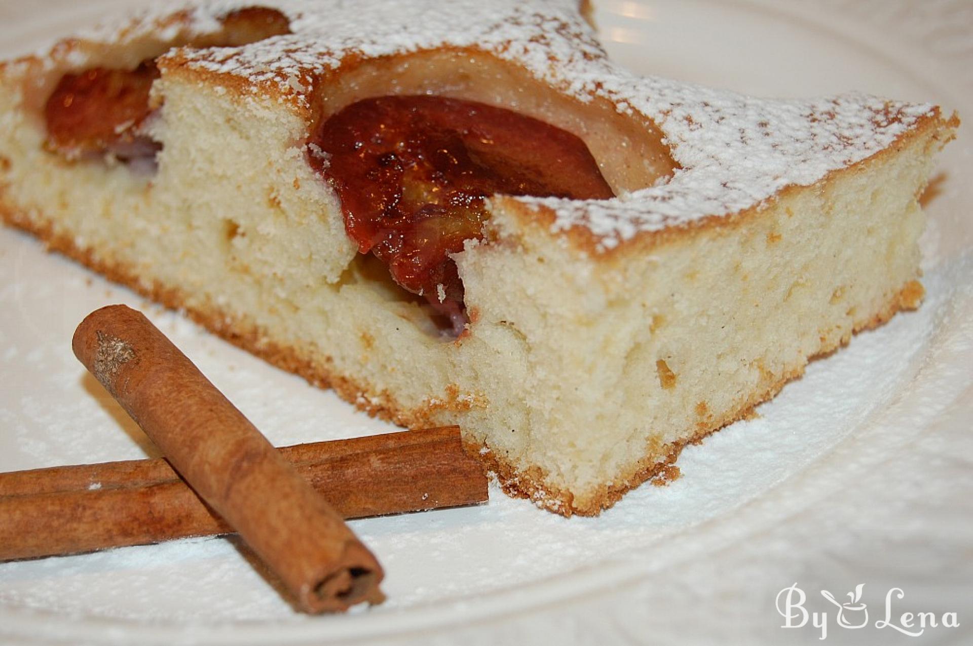 Plum Traybake Cake - ByLena.com