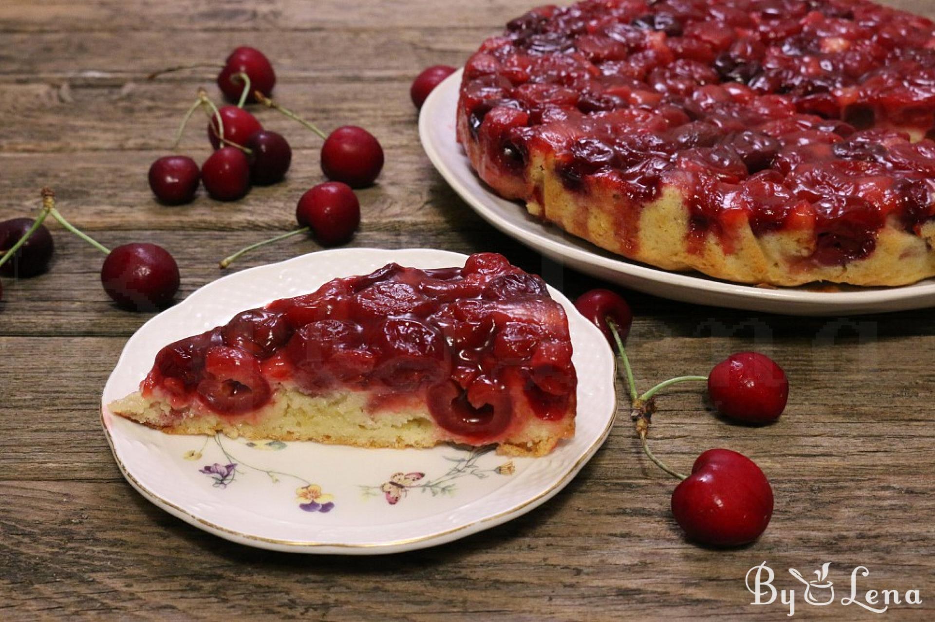 Easy Cherry Upside-Down Cake - ByLena.com