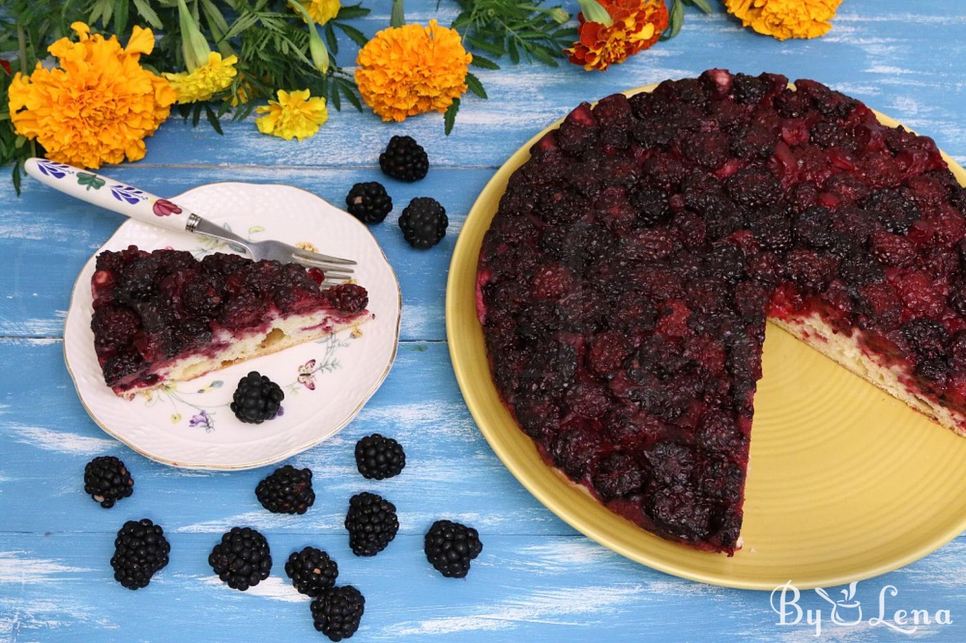 Blackberry Lemon Upside Down Cake - ByLena.com