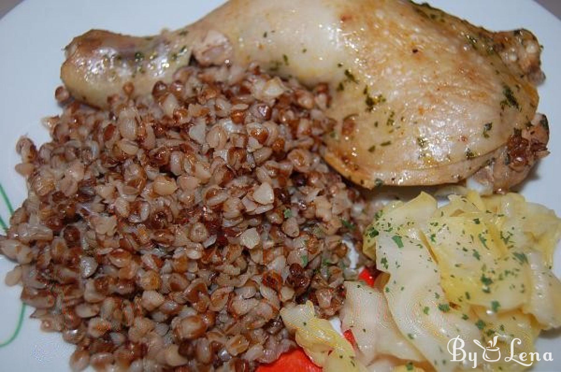 Baked Chicken Legs with Buckwheat - ByLena.com