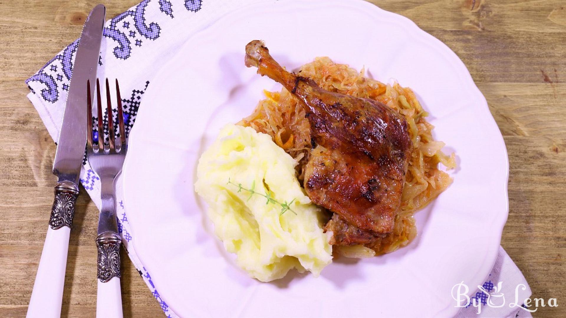 Easy Roasted Duck with Cabbage - ByLena.com
