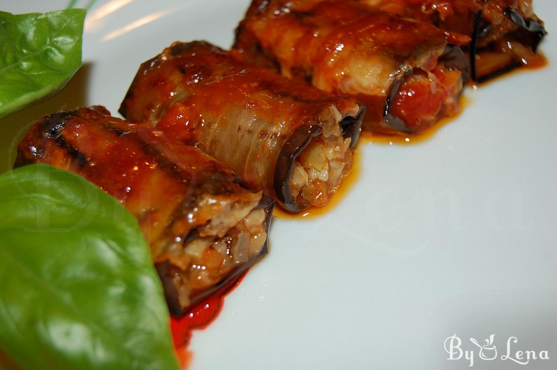 Delicious Vegetable Stuffed Eggplant Rolls Recipe - ByLena.com