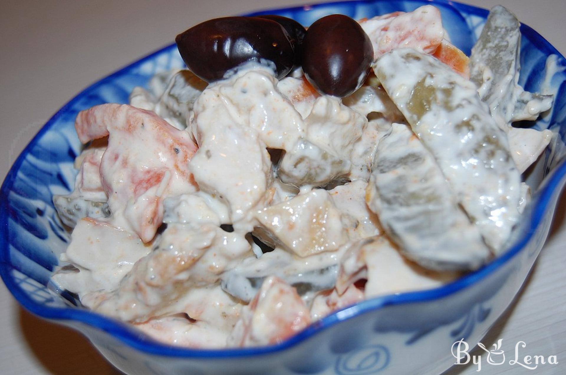 Easy Chicken Salad with Carrots & Pickles - ByLena.com
