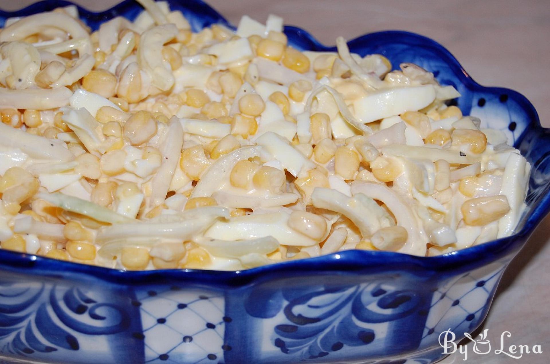 Squid Corn Salad - Simple & Delicious Seafood Recipe - ByLena.com