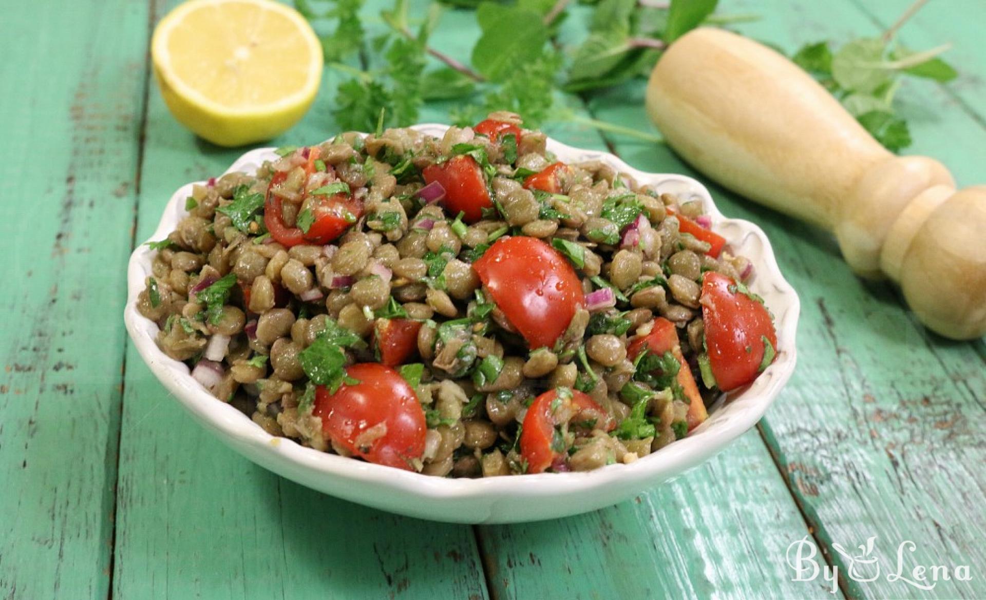 Lebanese Lentil Salad - ByLena.com