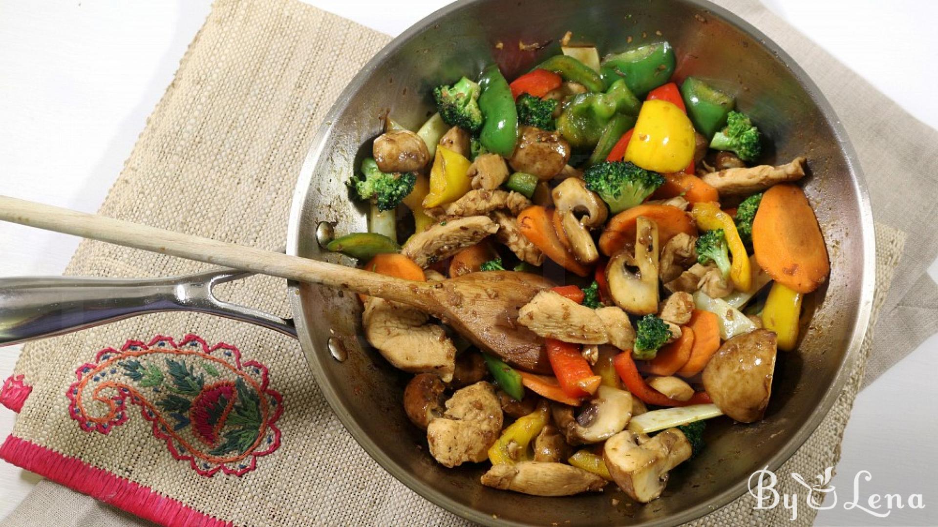 Chicken and Vegetables Stir Fry - ByLena.com