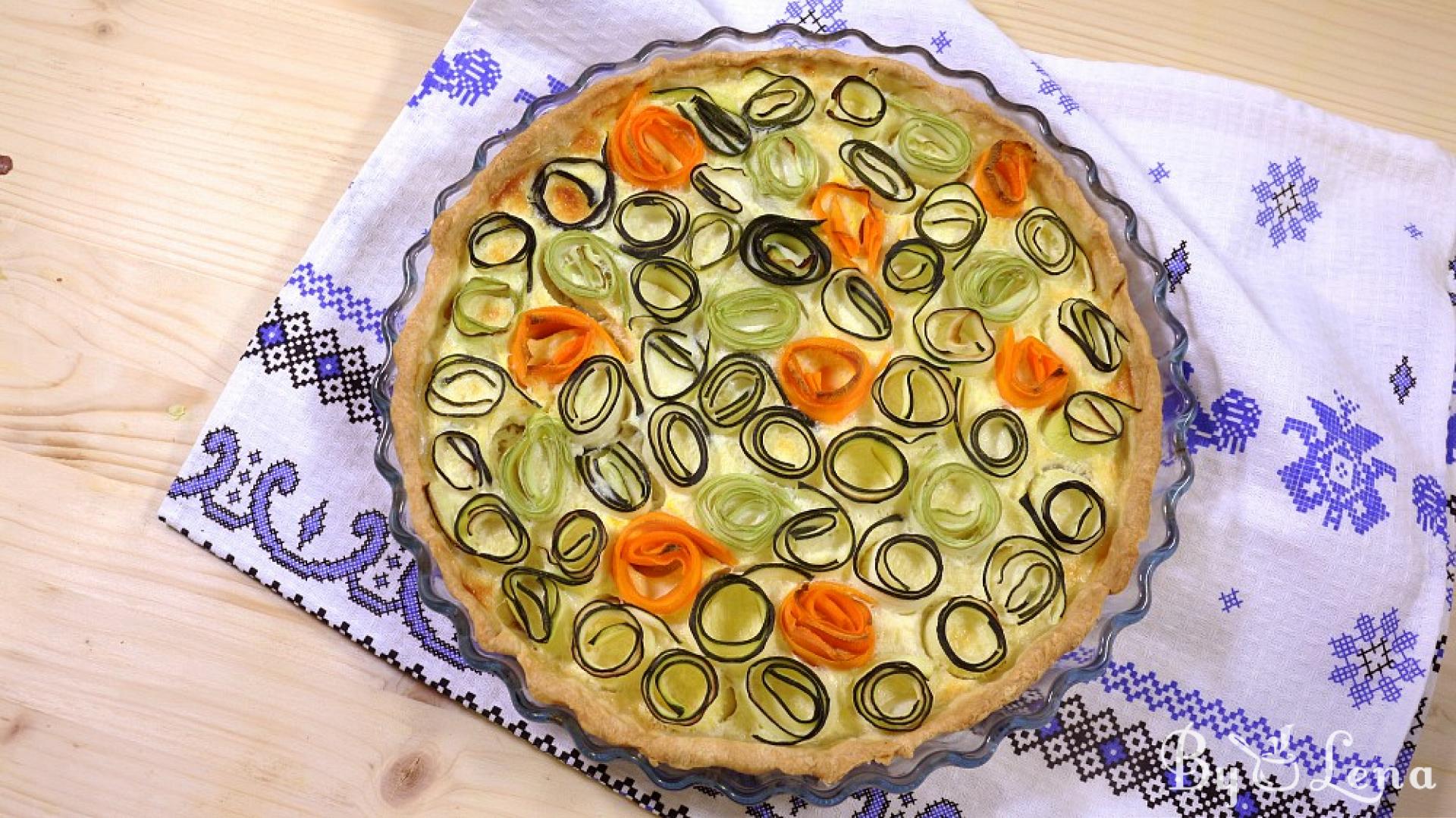 Zucchini Carrot Rose Tart - ByLena.com