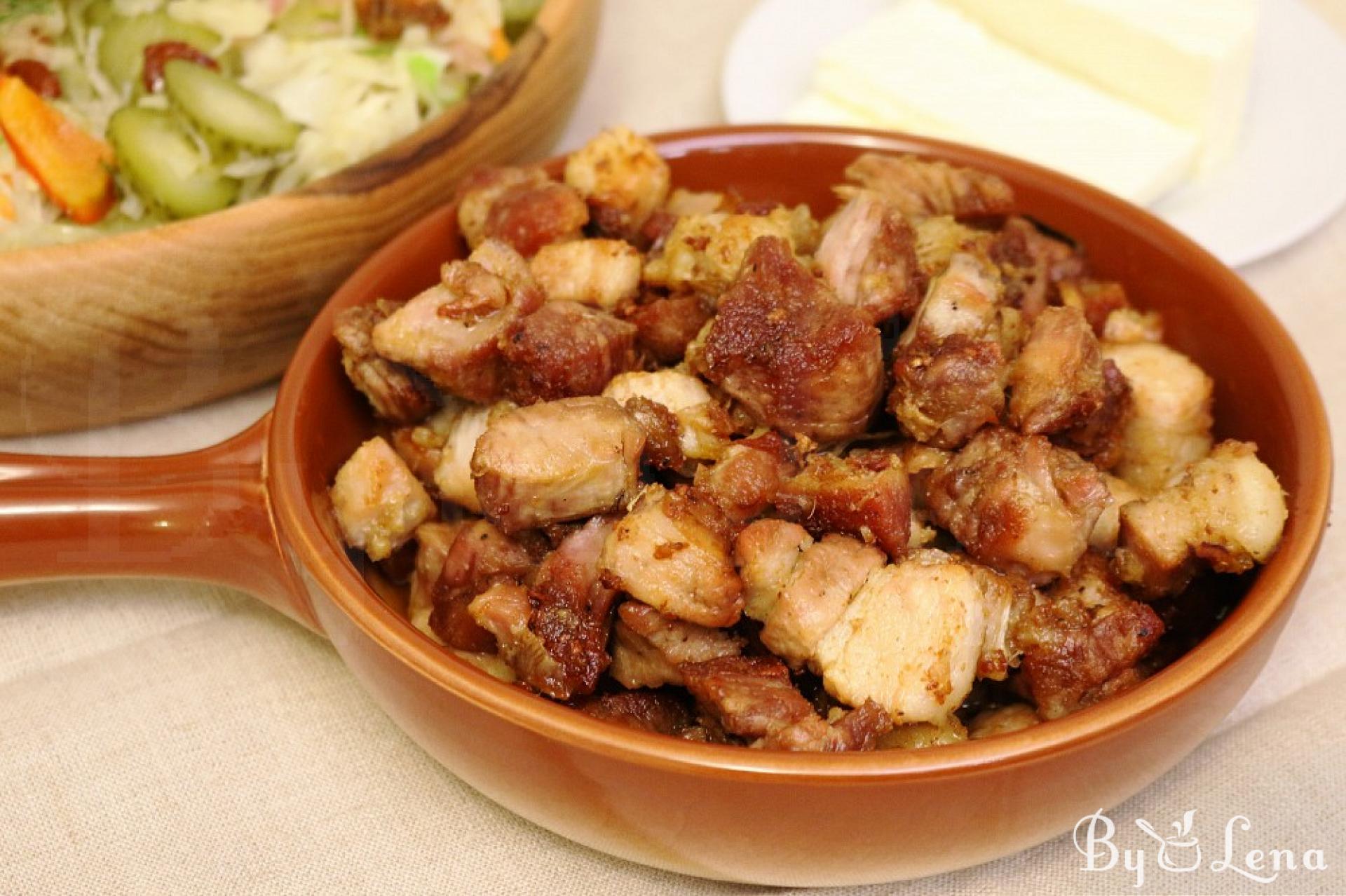 Traditional Romanian Pork Stew - Tochitura - ByLena.com