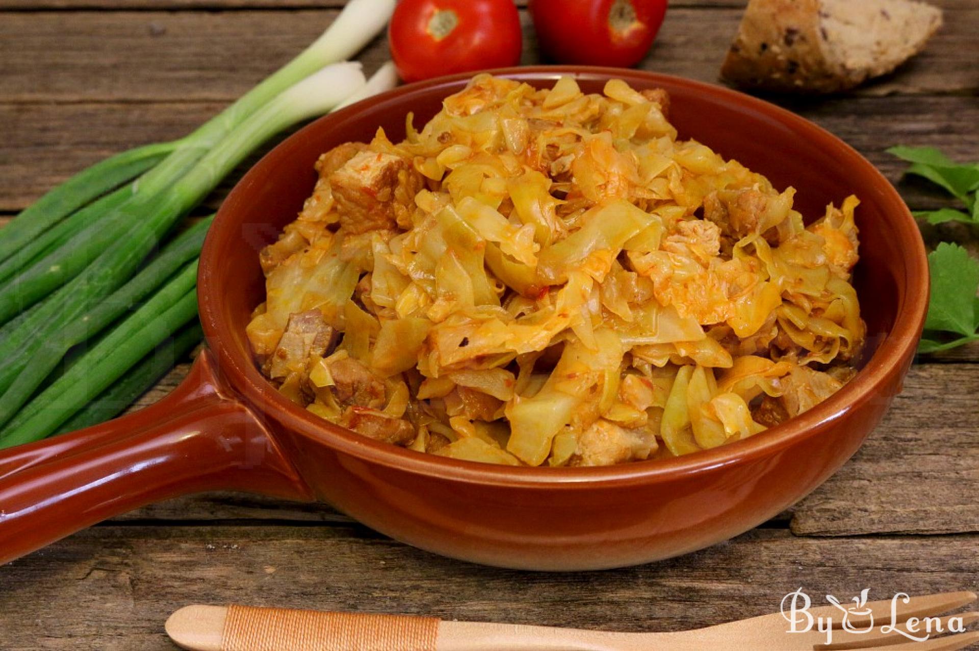 Braised Cabbage with Meat - ByLena.com