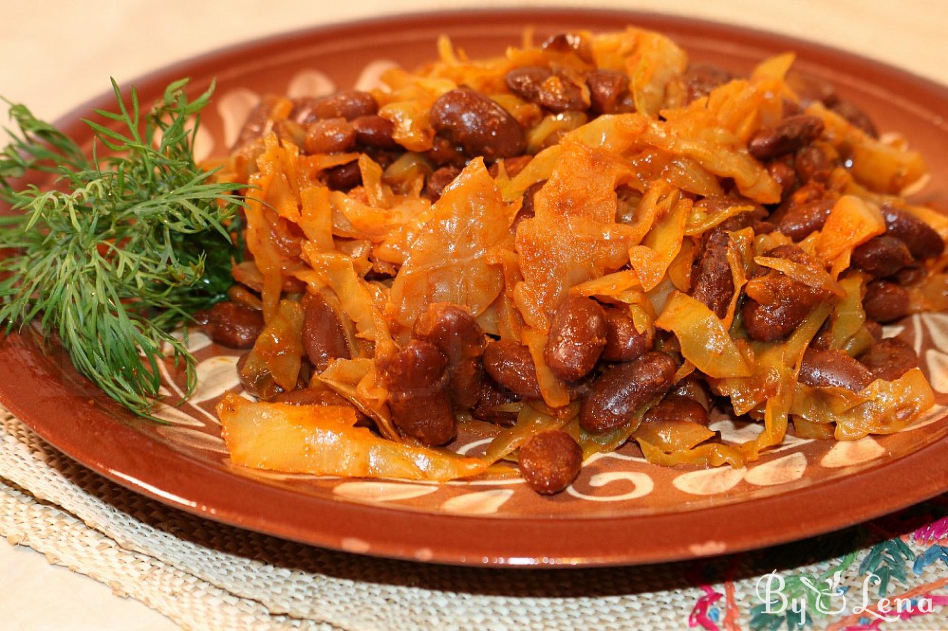 Sauteed Cabbage with Beans - ByLena.com