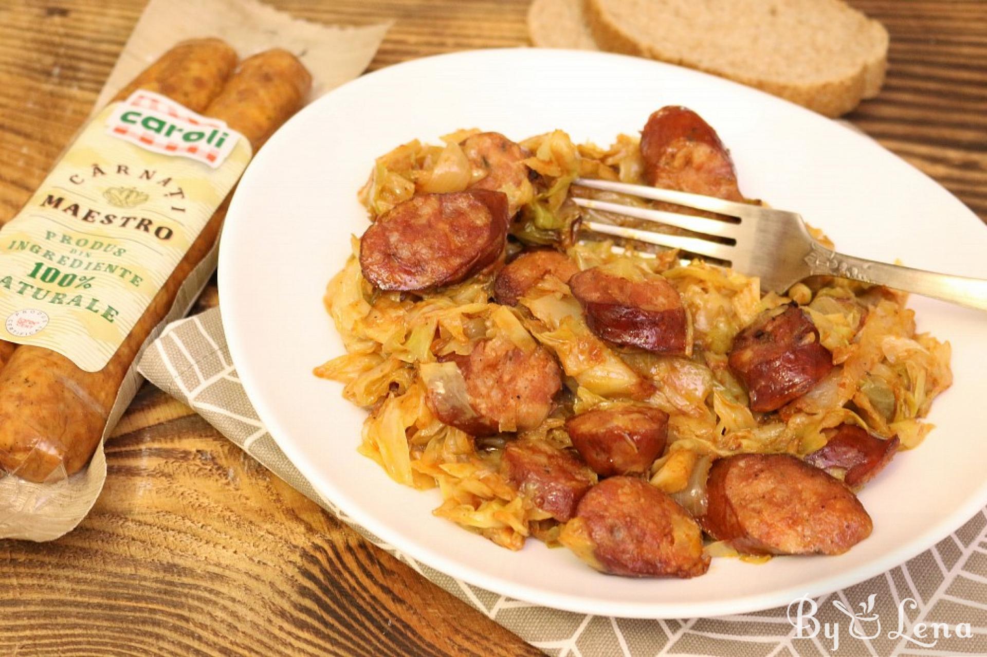 One Pan Cabbage and Sausage - ByLena.com