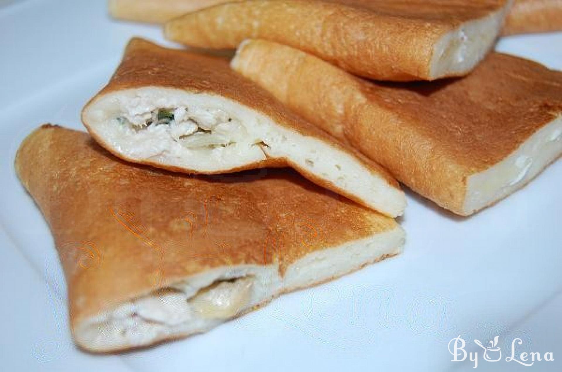 Chicken and Mushrooms Stuffed Pancakes - ByLena.com
