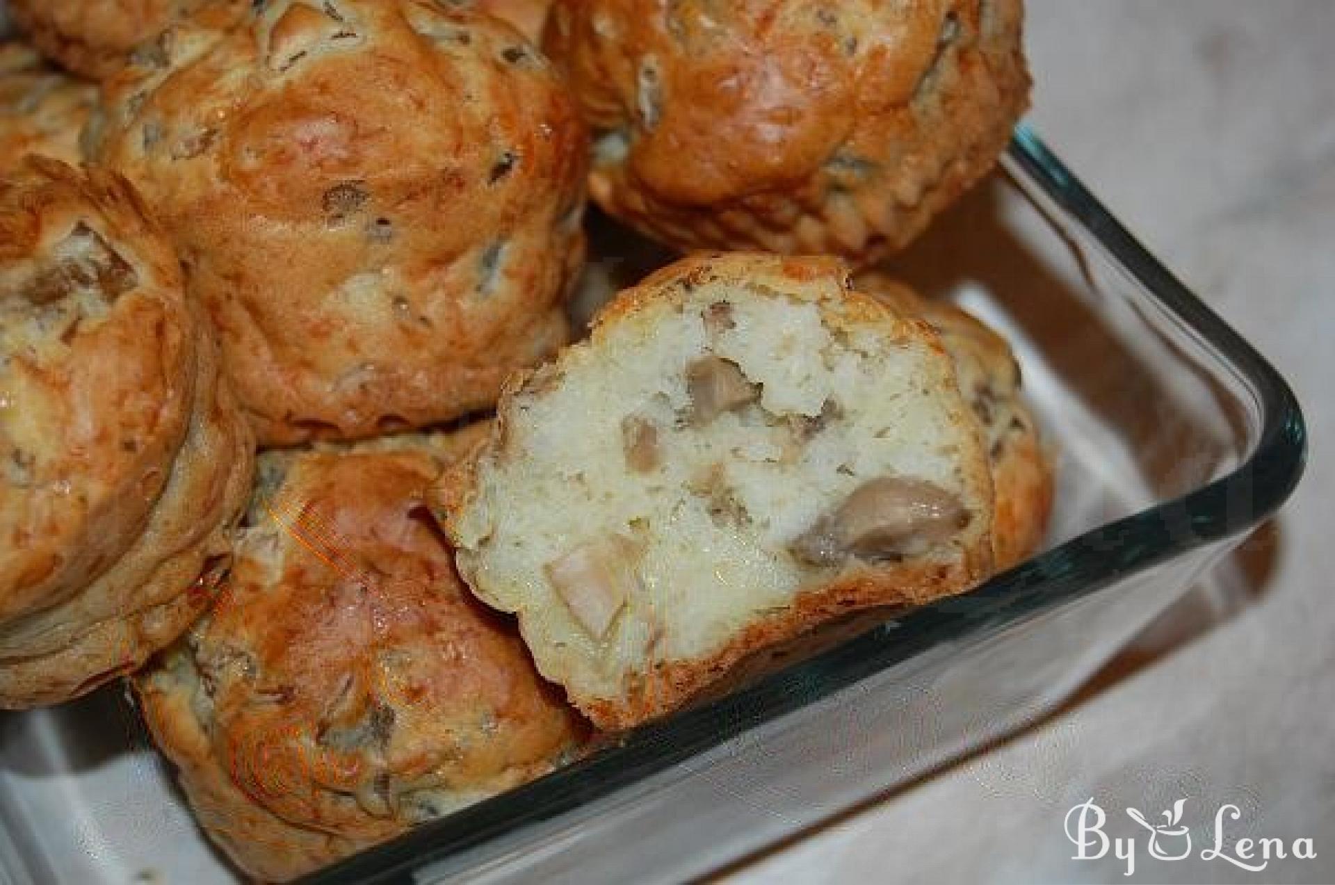 Mushroom and Cheese Savoury Muffins - ByLena.com
