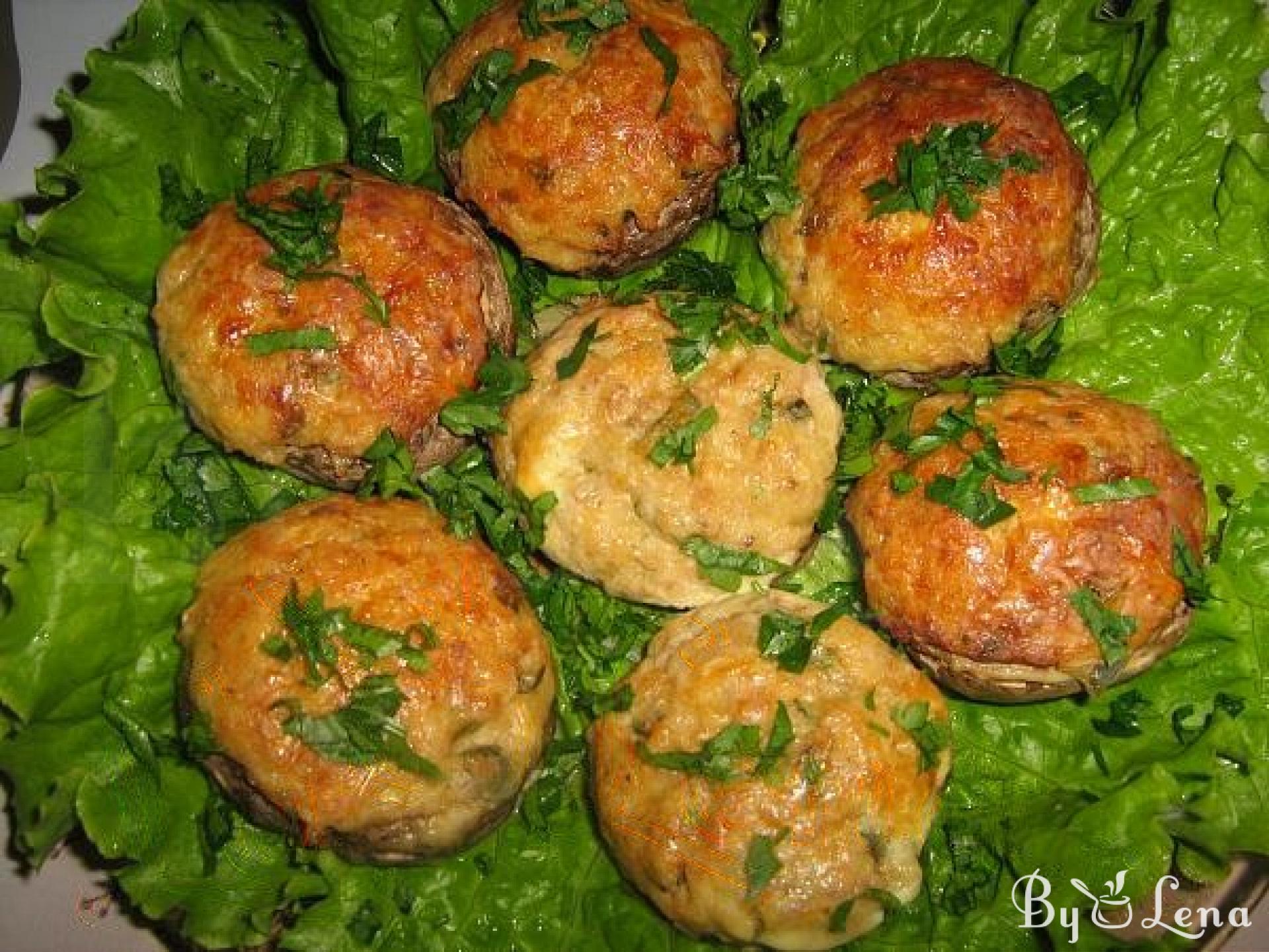 Easy Chicken Stuffed Mushrooms - ByLena.com