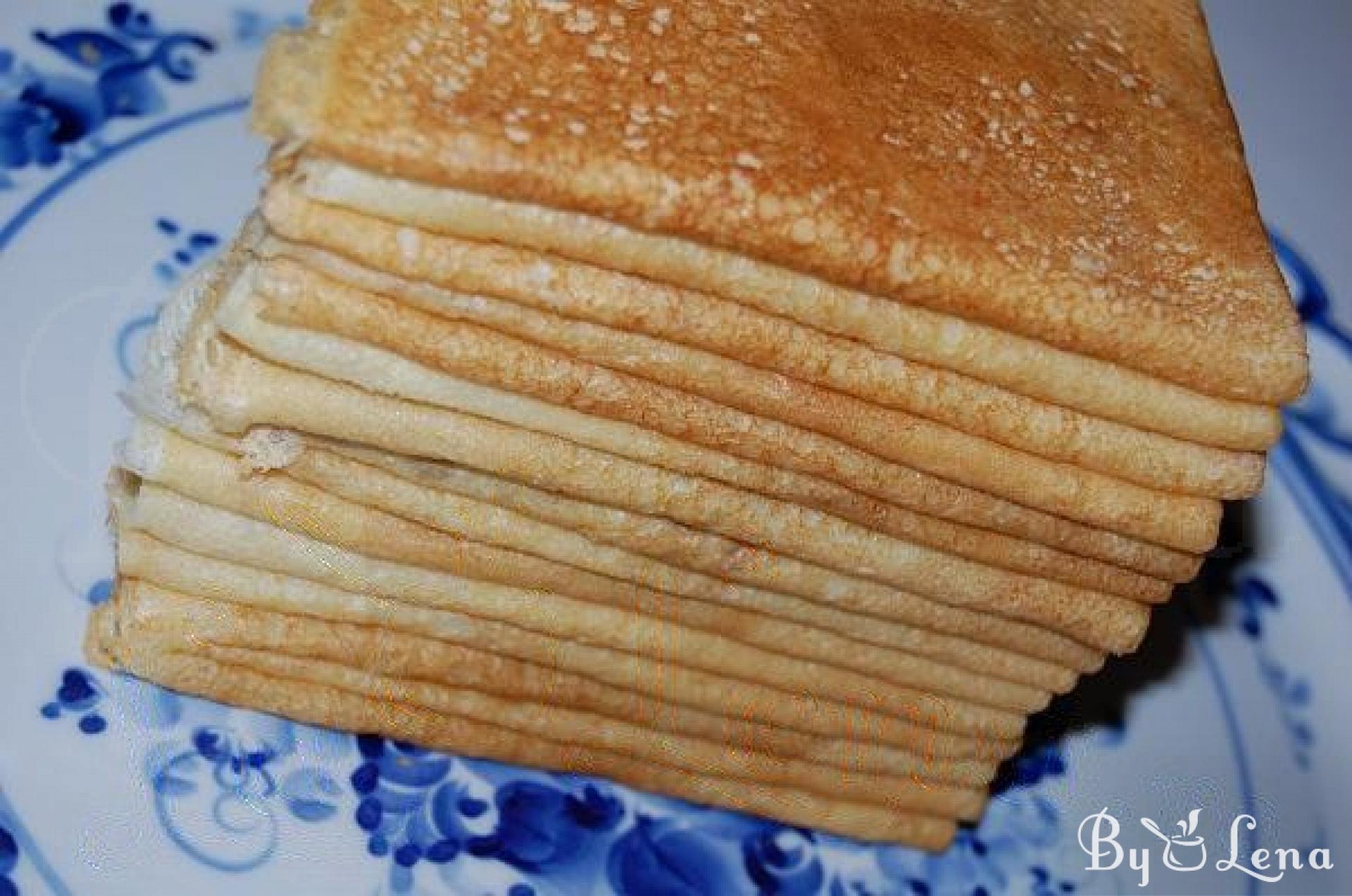 Russian Semolina Crepes - ByLena.com