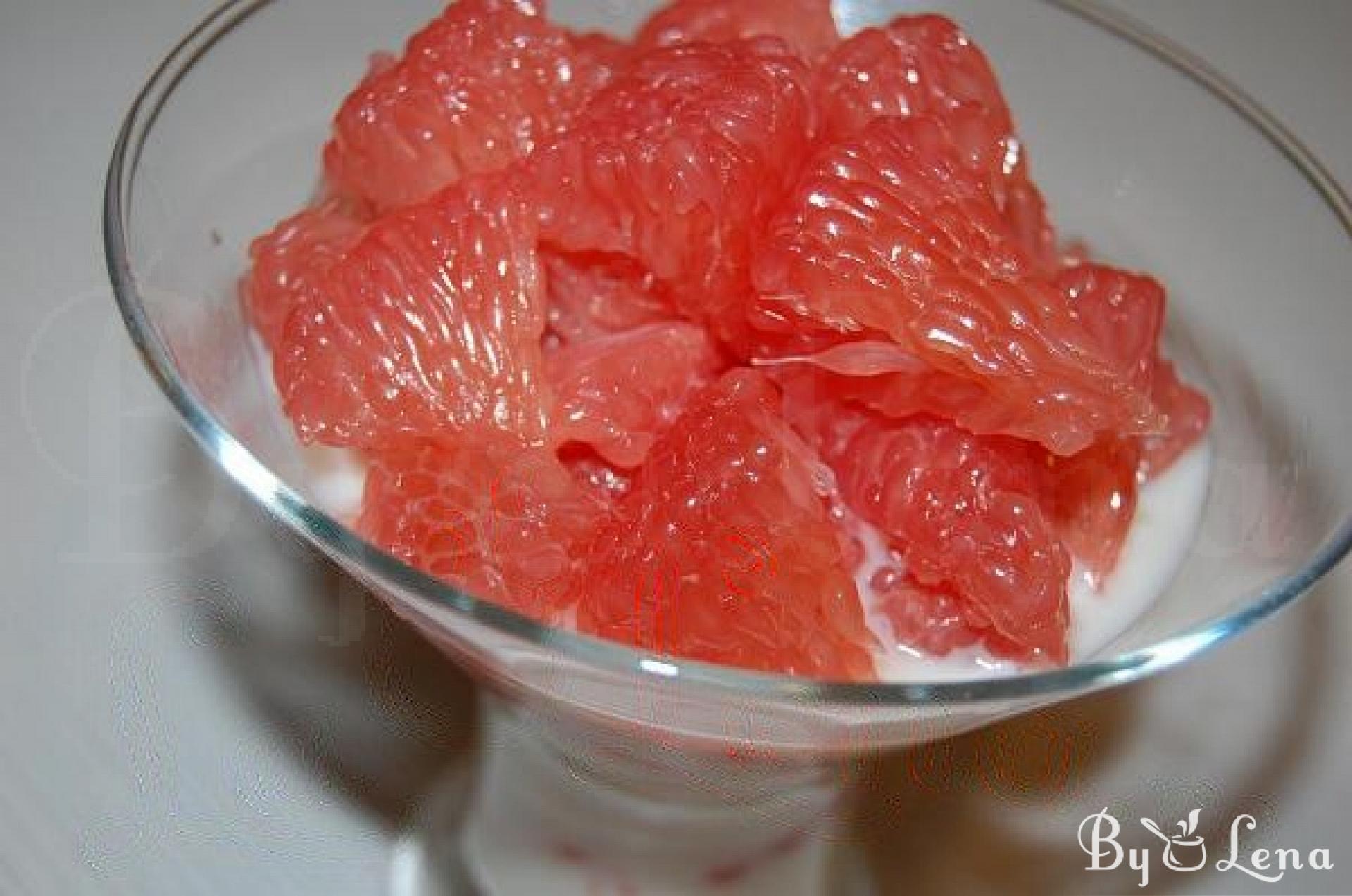 Grapefruit Yogurt with Honey Parfait - ByLena.com