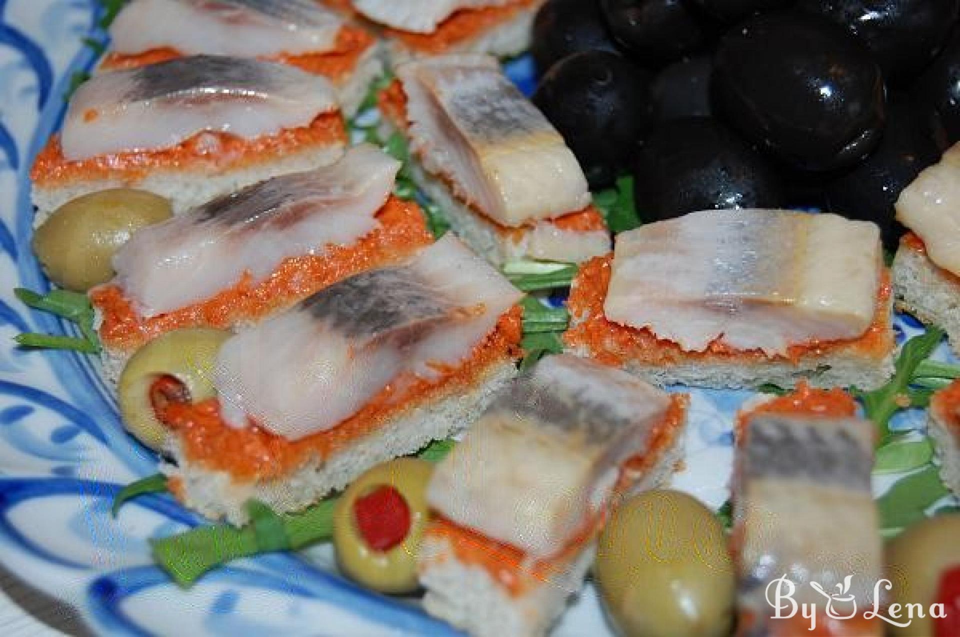 Pickled Herring Canape - ByLena.com