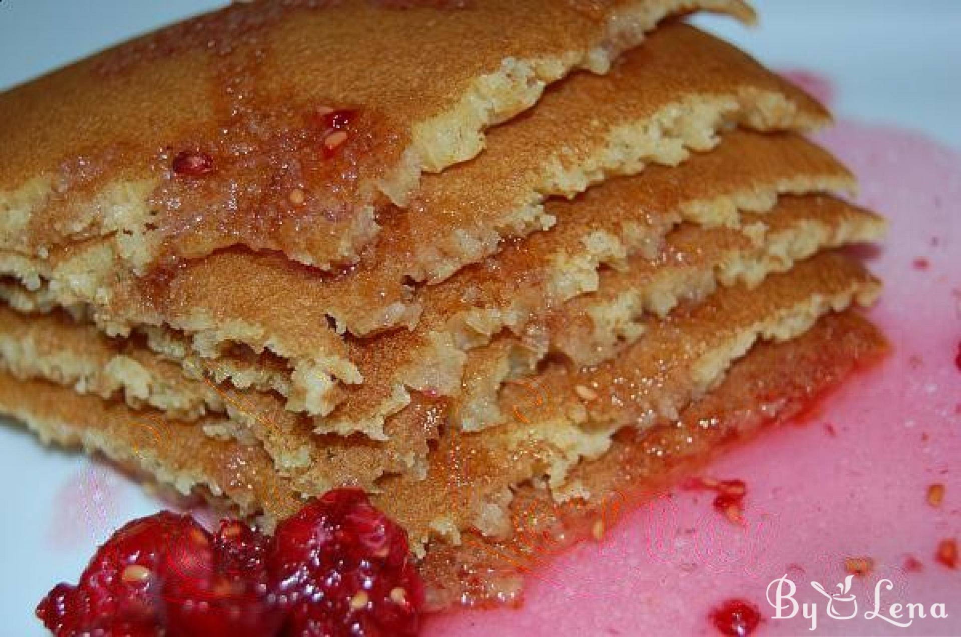 Vegan Cornmeal Pancakes - ByLena.com