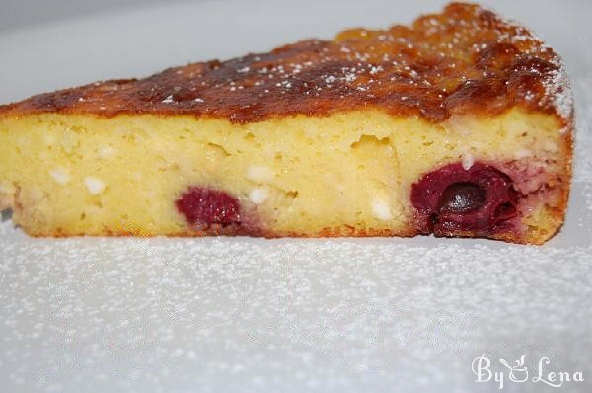Easy Cherries Farmers Cheese Cake - ByLena.com