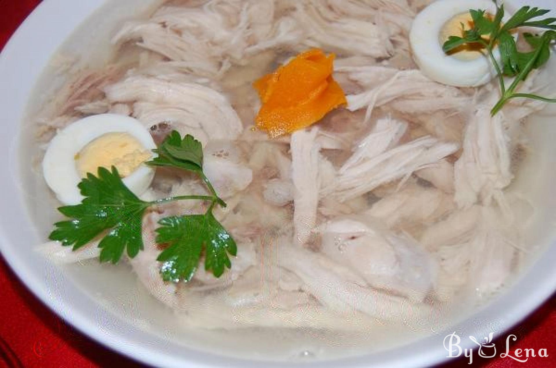 Homemade Jelly Meat with Chicken - Holodets - ByLena.com